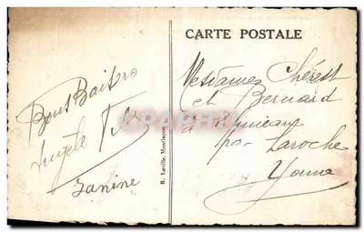 Les Pierres Jaumâtres (Creuse) — Grupa Północna — Skalista skała o wysokości 14 metrów ustawiona pochylo — B-L Montlhéon — Rewers