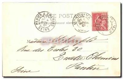 Montélimar - Bairro do Fust e Castelo — editor A. Béchard, número de série não visível — Verso