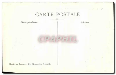CETTE - A Promenade de l'Esplanade — editor Moulet et Roure, Marselha, n° 57 — Verso