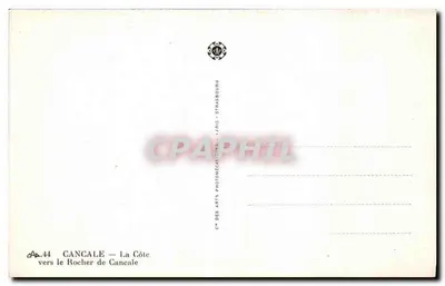 Cancalé — Brzeg w kierunku skały Cancalé — C° des Arts Photomécaniques, Strasbourg — Rewers
