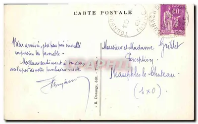 Tournon-Saint-Martin (Indre) — Młyn widok z mostu — R. D. — Rewers