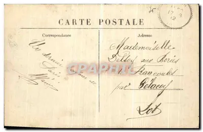 Parijs — Uitzicht op de Mairie van het 20e en de Avenue Gambetta — F.F. Parijs, n°663bis — Achterkant