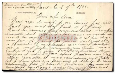 Paryż — Basen Tuileries i Arc de Triomphe Carrousel — A. P. nr 89 — Rewers