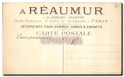 Rouget de l'Isle cantando la Marsellesa — Museo del Louvre — Colección de los Grandes Almacenes 'A Réaumur' 1904 — Reverso