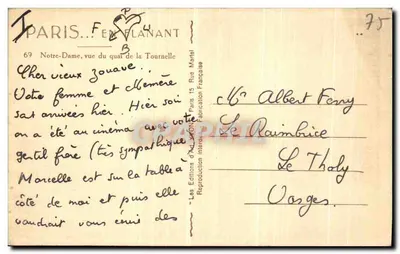 Notre-Dame vista do cais da Tournelle — Paris — Edições Martel — Verso