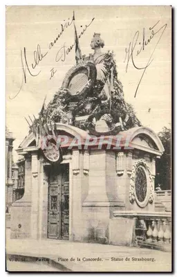 Praça da Concorde — Estátua de Strasbourg — V.P. 94, Paris