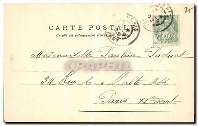 Praça da Concorde — Estátua de Strasbourg — V.P. 94, Paris — Verso