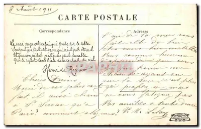 Paris - Ruines du Pont de l'Estacade — Souvenir des Inondations de Janvier 1910, éditeur A. Berger Frères, n° de série non visible — Verso