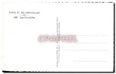 Les Invalides — Parijs en zijn wonderen — Editie Guy — Achterkant