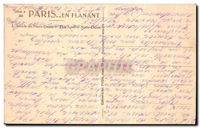 Notre-Dame de Paris — Vista desde o ponte — Édition d'Art YVON, Série 2 — Verso