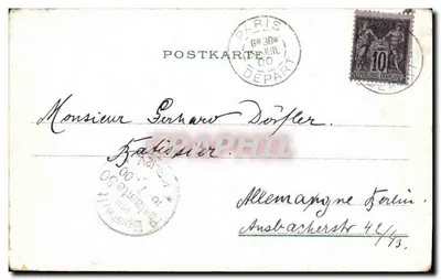 Palais de l'électricité et Fontaines lumineuses — Exposition universelle de Paris 1900 — Éditeur : Palais de l'électricité, série 35 — Verso