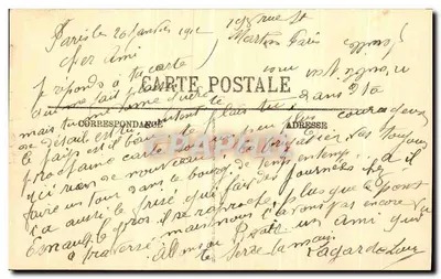 Paris — A Estação St-Lazare, Lado da Cour des Rames — Editor não visível, número de série não visível — Verso