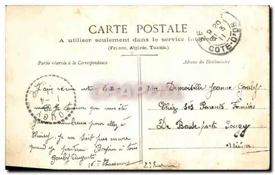 Chasseurs Normands da Bretèche — 16º Regimento — Fototipo A. Blaessere & Cie, Nancy — Verso