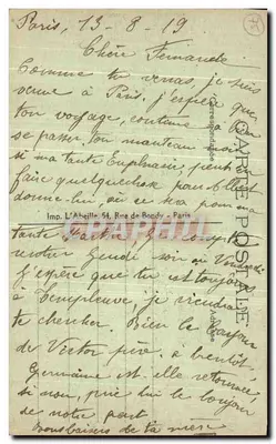 Paris — As Festas da Vitória — 14 de Julho de 1919 — A Infantaria Francesa Desfilando diante do Monumento 'Aux Morts' — Verso