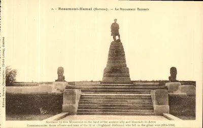 Beaumont-Hamel (Somme) — O Monumento Escocês — Edição Garois, Chaugnolles, Amiens