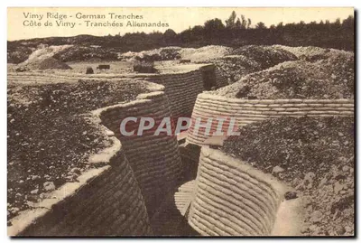 Vimy Ridge - Trincheiras Alemãs — Côte de Vimy - Tranchées Allemandes — editor não identificado