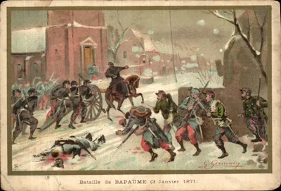 Карта Битвы при Бапоме 3 января 1871