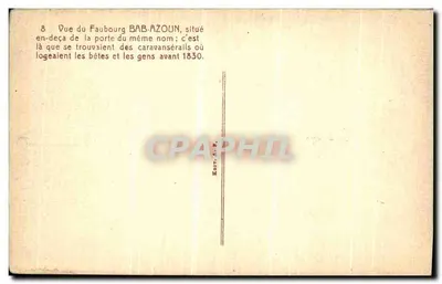 View of the Faubourg BAB-AZOUN — before 1830 — Publisher A. F. (no. 8) — Back