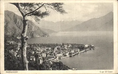 Menaggio — vista do lago de Como — editor Brunner & C. n°316