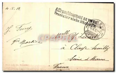 Genebra. Entrada da Rade e Mont Blanc — Phototypie Co. Neuchâtel, n° 6567 — Verso