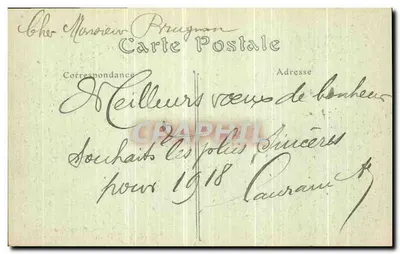 Chauny — O Hotel de Ville, após a retirada alemã (abril de 1917). — Visto Paris N° 326, Decelle, Compiègne — Verso