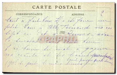 Compiègne — Bombardowanie 1918 — Rue des Bonnetiers — Wyd. Bourson — Rewers
