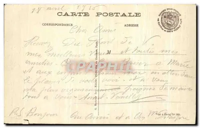 Soldats en marche — scène militaire — G. Mathière, Ed. PARIS, N°305 — Rewers