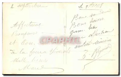 Jeune fille avec des oiseaux — Soldat en uniforme — REX 819 — Verso