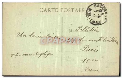Baccarat - Rue du Bréchon — Ruines após a guerra 1914-1917 — Editor: Vidal Nancy A. n° 18963 — Verso
