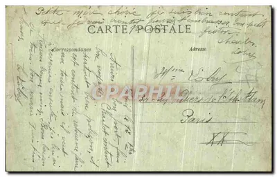 Nesles após a Grande Guerra — A Praça das Armas — Léon Garen, editor — Verso