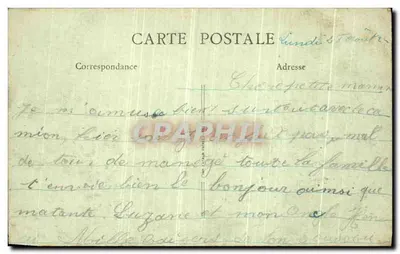 Guiscard (após a guerra) — Rue de Chauny (1919) — Edição Castel — Verso