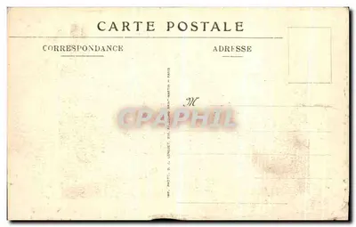 Bilhete postal antigo Guerra na Argônia La Harazee Ruínas do Villagem — Verso