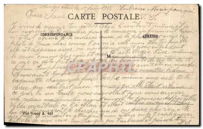 Baccarat em Ruínas — Guerra de 1914-1915 — Cliché Autolins — Verso