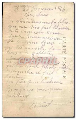 Bergues bombardeada — Maio 1915 — Les Magasins Vansteene - Place Gambetta — Fot. P. Berlelou, Paris N°13 — Verso