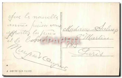 Bouquet van bloemen met geallieerde vlaggen — J. Courcier Parijs n°200 — Achterkant