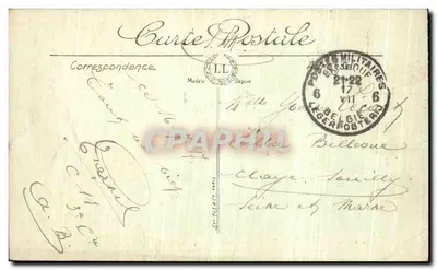 Dinant — Detalhes da guerra 1914-1916 — vidé Paris n°79 — Verso