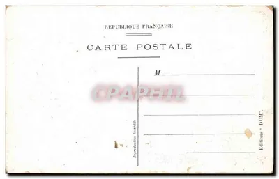 Soldat devant un monument — scène de dévotion — Éditeur DUM — Verso
