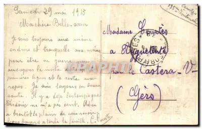 Bilhete postal antigo Maubeuge A Poudrière Militaria — Verso