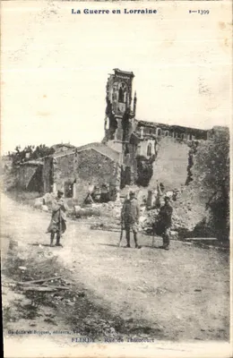 फ्लिरे - थियोकर्ट के रू - युद्ध के बाद एक चर्च के अवशेष - एडिटर गार्डोल एंड ब्रिकेट, टूल
