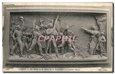 Paris — Bas-relief da estátua da República (29 julho 1830) — ND. Phot.