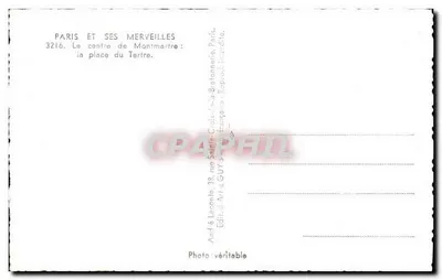 Piazza del Tertre — Montmartre — Ed. GUY n°3216 — Verso