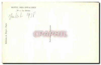 Hotel des Invalides — Dôme — Edities A. Noyer, Parijs — Achterkant