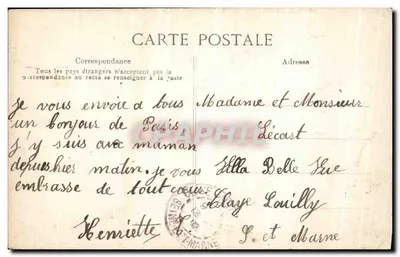 Paryż — Arc de Triomphe de l'Étoile — wydawca CIP, nr 4088 — Rewers