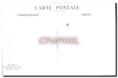 Cabaret del Néant - Parigi-Montmartre — scena di spettacolo con statua della Vergine — editore non visibile — Verso