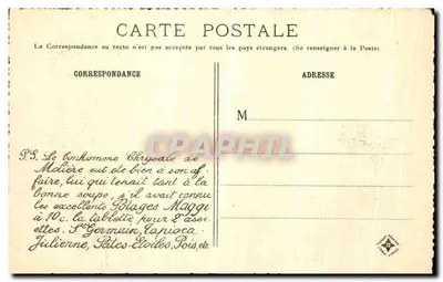 Oud Parijs — De Seine, uitzicht vanaf de kade van Orleáns — Léon Marotte, Collectie Maggi, n°41 — Achterkant