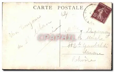 Saint-Alban-les-Eaux (Loire) — A Virgem — Mme Prieur, editora Roanne — Verso