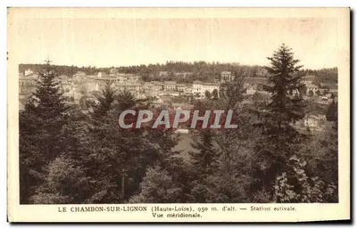 Le Chambon-sur-Lignon (Haute-Loire), 950 m. d'alt. — Estação de verão. Vista meridional.