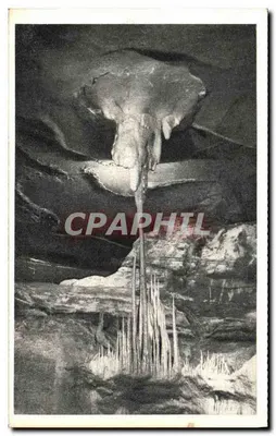 Grottes de Lacave — Colonne aux Palles d'Araignée — Éditions J. Verrière à Saint-Céré (Lot)
