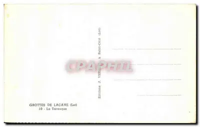 Jaskinie Lacave — Saint-Céré (Lot) — Éditions J. Verrière — Rewers