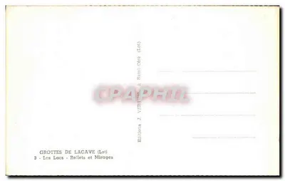 Jaskinie Lacave — Jeziora, Reillets i Odbicia — Wydawnictwo J. Vertrier, w Saint-Céré (Lot) — Rewers